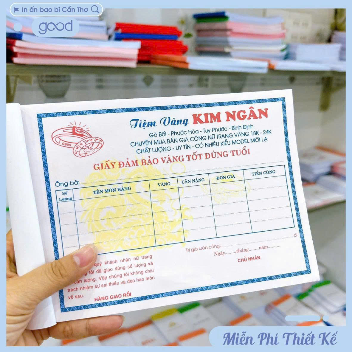 IN GIẤY ĐẢM BẢO TRANG SỨC